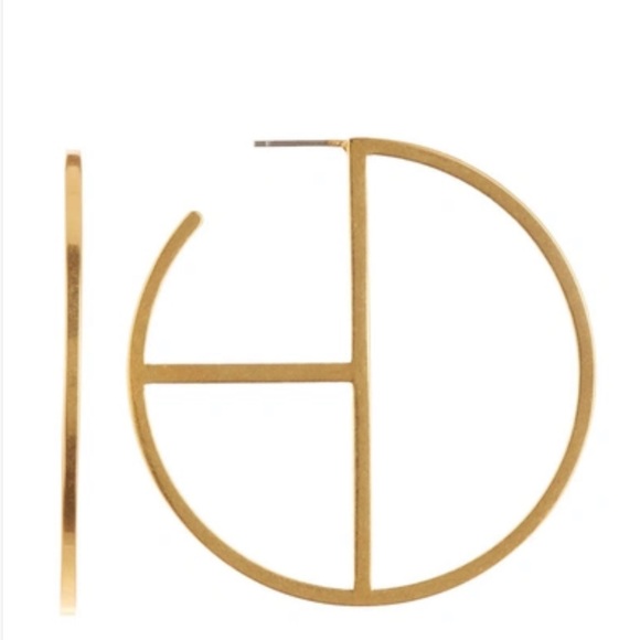 Madewell hoops metal earrings gold dancing fashion - Picture 4 of 6